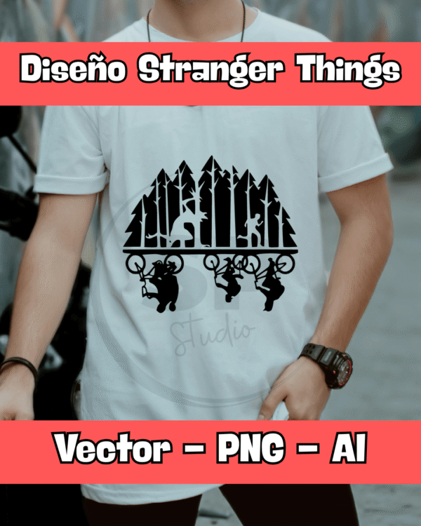 Diseño Remera Stranger Things - Once y Amigos
