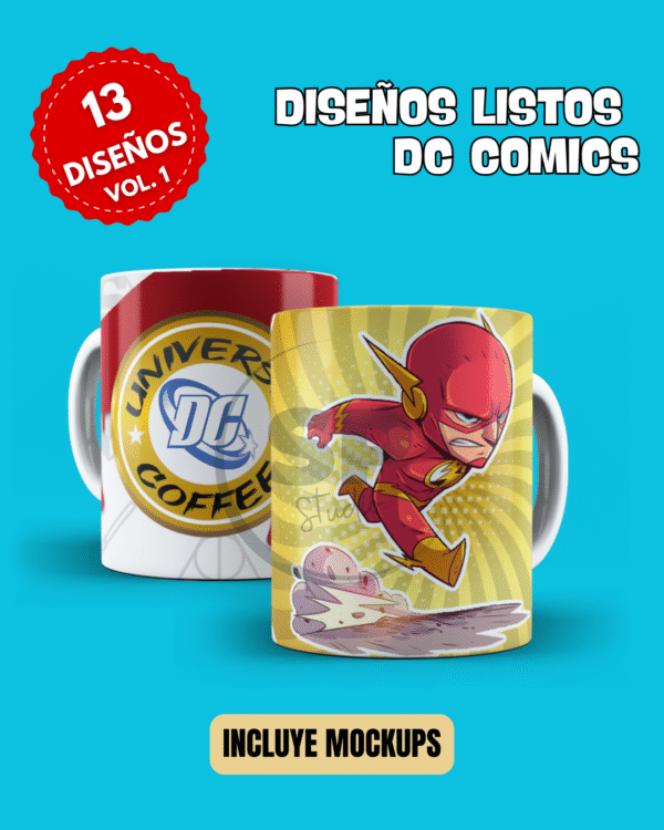 Plantillas Tazas Personajes DC Comics