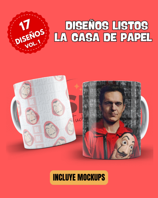 Plantillas Tazas La Casa de Papel Vol. 1
