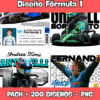 Pack 240 Diseños de Fórmula 1