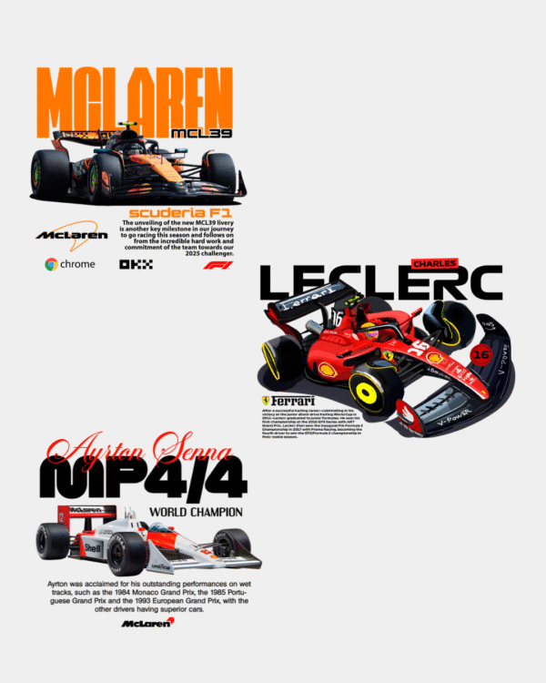 Pack 240 Diseños de Fórmula 1